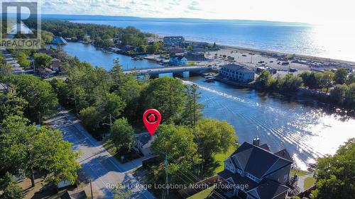 Aerial - Right by Main End Redevelopment - 32 River Road E, Wasaga Beach, ON 