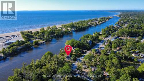 Aerial - Towards Mouth of River  & Tiny Beaches - 32 River Road E, Wasaga Beach, ON 