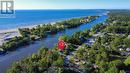 Aerial - Towards Mouth of River  & Tiny Beaches - 32 River Road E, Wasaga Beach, ON 