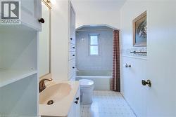 Bathroom 4 piece, bright, spacious with a multitude of cupboards and exceptionally clean. - 