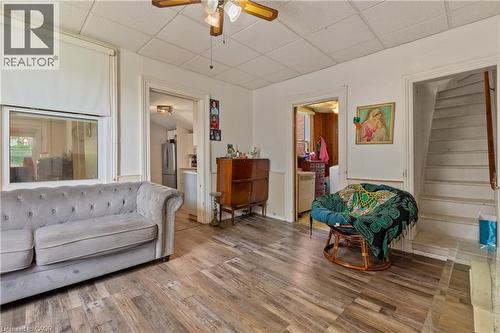 Beautiful living area with wood finished flooring. - 193 Locke Street N, Hamilton, ON - Indoor