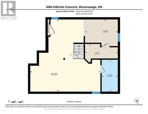 Basement - 3084 Kilbride Crescent, Mississauga, ON 