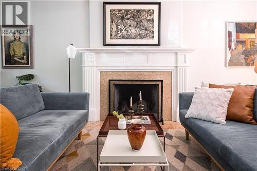131 Chedoke Avenue, Hamilton, ON - Indoor Photo Showing Living Room With Fireplace
