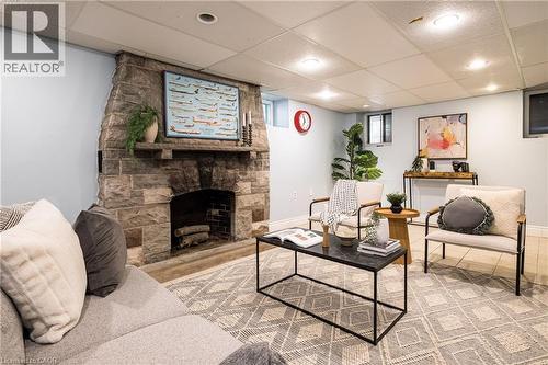 131 Chedoke Avenue, Hamilton, ON - Indoor Photo Showing Basement With Fireplace
