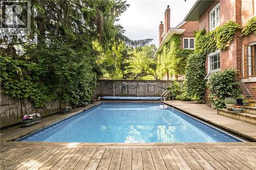 131 Chedoke Avenue, Hamilton, ON - Outdoor With In Ground Pool With Deck Patio Veranda With Backyard