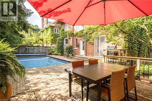 131 Chedoke Avenue, Hamilton, ON - Outdoor With In Ground Pool With Deck Patio Veranda With Exterior