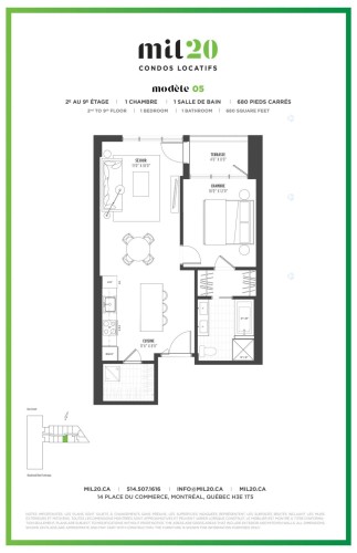 Floor Plan - 205-1020 Rue Levert, Montréal (Verdun/Île-Des-Soeurs), QC 