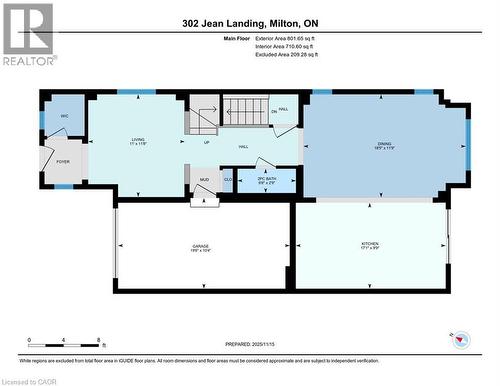 View of home floor plan - 302 Jean Landing, Milton, ON 