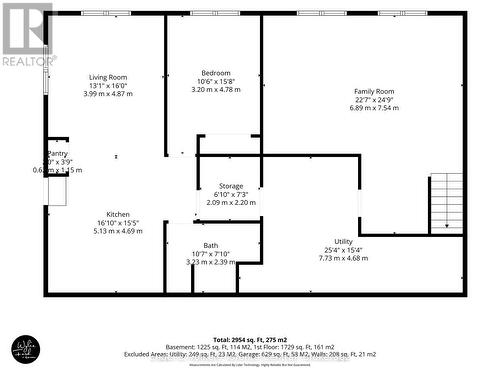 Lower Level Floorplan - 1093 Highway 141 Drive, Seguin, ON 