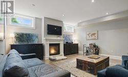 Recreation Area Features a Custom Gas Fireplace - 