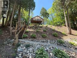 Landscaped back hill leading to the water's edge - 
