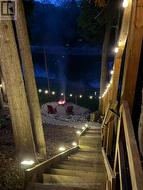Stairs to the campfire at night - 
