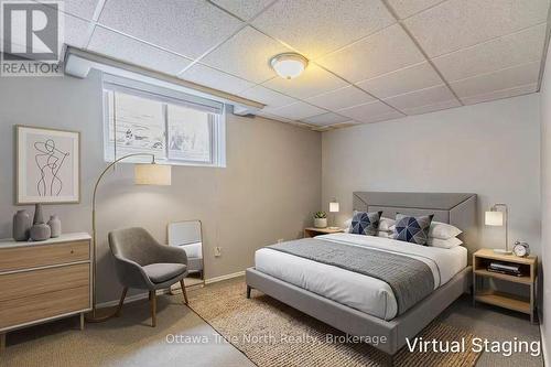 Virtual staged basement bedroom - 507 Kochar Drive, Ottawa, ON 
