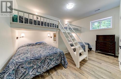 Lower Level Bedroom with Built in Bunk Beds - 95 Spruce Street, Tiny, ON 