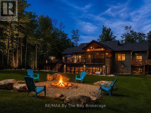 Backyard with FirePit Area - 95 Spruce Street, Tiny, ON 