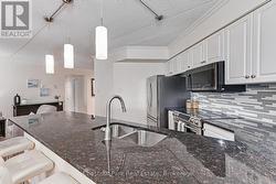 Double sink in kitchen. - 
