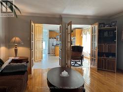 view to french doors in living room - 