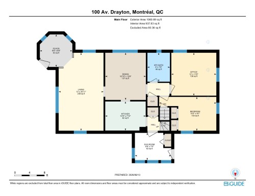 Plan (croquis) - 100 Av. Drayton, Pointe-Claire, QC 