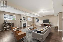 Virtually staged rec room - 