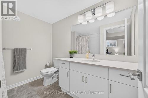 Basement 4PC Bath w/Tile Floors & Quartz Counters - 224 Maygrass Way, Ottawa, ON - Indoor Photo Showing Bathroom