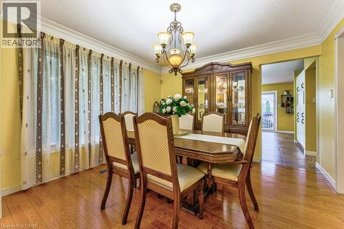 dining room with fireplace - 247 Rolling Acres Court, Kitchener, ON - Indoor Photo Showing Dining Room