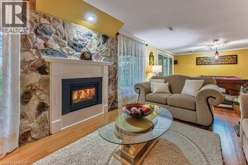247 Rolling Acres Court, Kitchener, ON - Indoor Photo Showing Living Room With Fireplace
