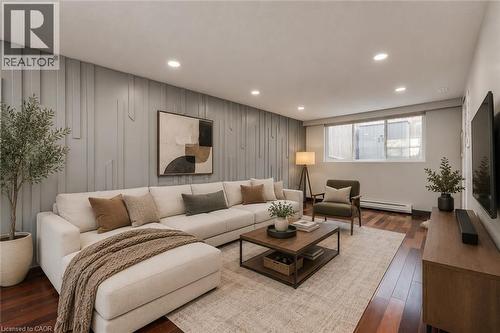 Living Room (Virtually Staged) - 550 Parkview Crescent, Cambridge, ON 