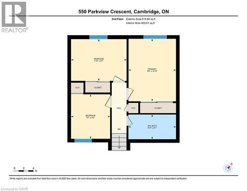 Floor Plan (Second Floor) - 550 Parkview Crescent, Cambridge, ON 