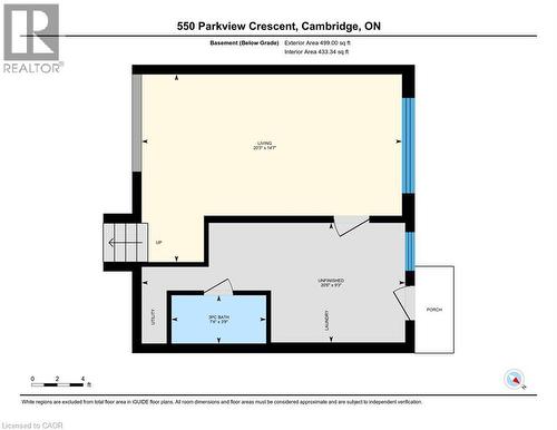 Floor Plan (Lower Level) - 550 Parkview Crescent, Cambridge, ON 
