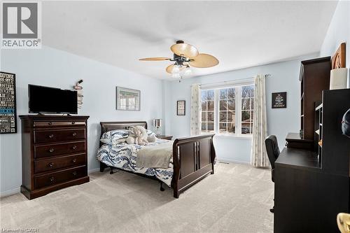 Light blue painted walls with light-colored carpeting - 26 Shadyridge Place, Kitchener, ON 