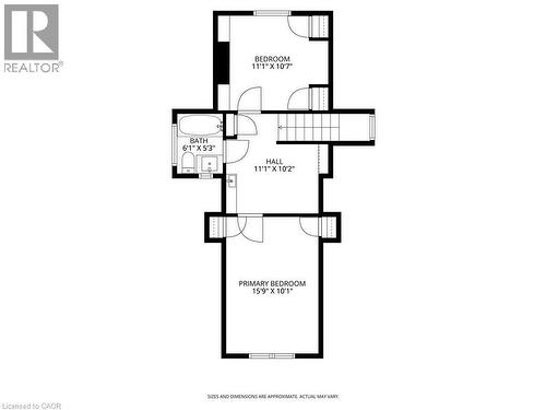 Main house: 2nd floor plan - 148 Huxley Avenue S, Hamilton, ON 