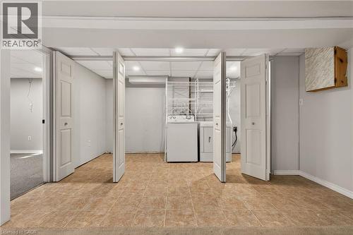Back apartment: separate laundry - 148 Huxley Avenue S, Hamilton, ON 