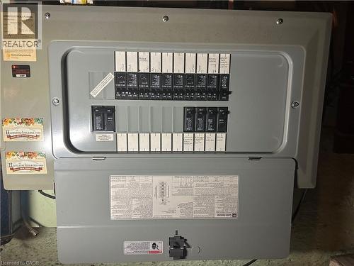 100amp breaker panel in the basement - 72 Crescent Boulevard, Simcoe, ON - Indoor Photo Showing Basement