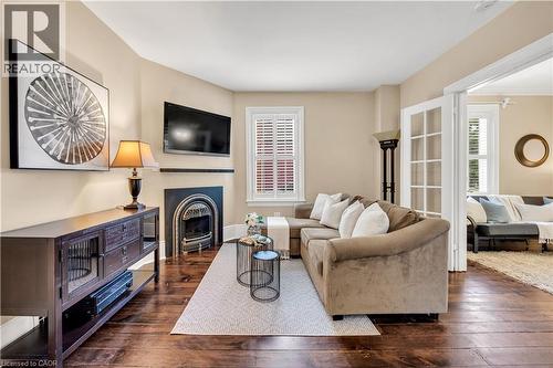 455 Nelson Avenue, Burlington, ON - Indoor Photo Showing Living Room With Fireplace