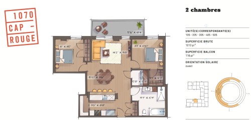 Plan (croquis) - 205-1070 Boul. De La Chaudière, Québec (Sainte-Foy/Sillery/Cap-Rouge), QC 