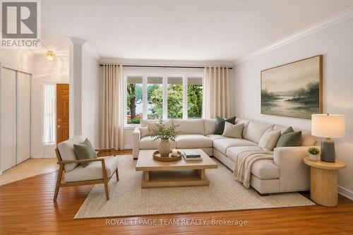 Virtually staged living room - 19 Windhurst Drive, Ottawa, ON 