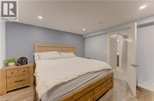 Bedroom featuring recessed lighting and wood-finish flooring - 127 Strathcona Crescent, Kitchener, ON 