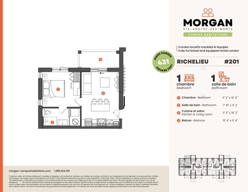 Plan (croquis) - 201-702 Rue Du Campus, Sainte-Agathe-Des-Monts, QC - Other