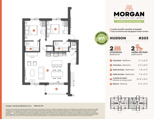 Plan (croquis) - 303-702B Rue Du Campus, Sainte-Agathe-Des-Monts, QC - Other