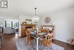 Dining space with fireplace for entertaining - 