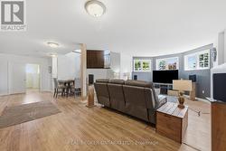 Finished basement lounge with TV area - 
