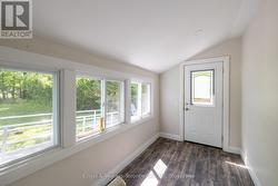 Mudroom with door to backyard - 