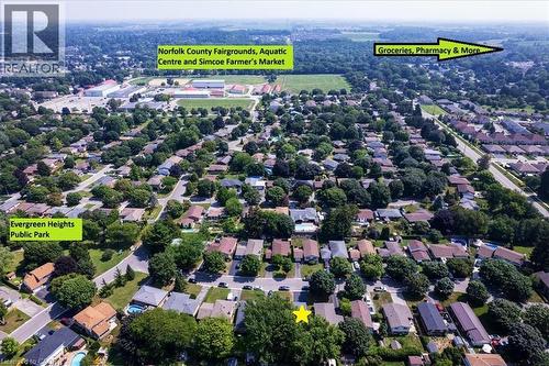 View looking east towards the Norfolk County Fairgrounds and Rec Centre. - 12 Miller Crescent, Simcoe, ON 