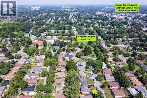 View looking north and the park at the end of the street. - 12 Miller Crescent, Simcoe, ON 