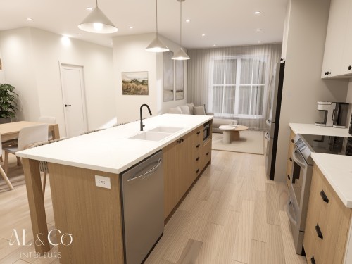 To be built - 306B Rue Marie-Anne Fournier, Saint-Pascal, QC - Indoor Photo Showing Kitchen With Double Sink