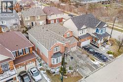 Aerial perspective of suburban area - 