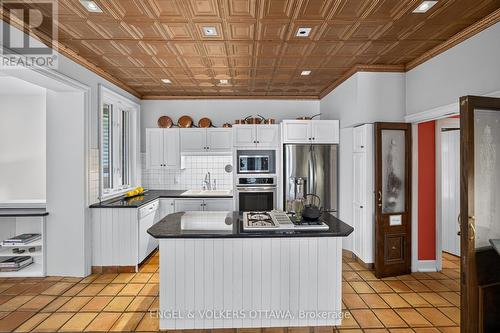 Striking copper vintage ceiling. - 119 Strathcona Avenue, Ottawa, ON 