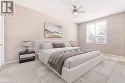 Primary bedroom virtually staged - 