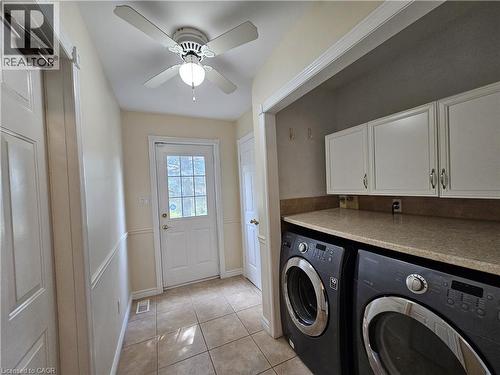 Laundry area with countertop and upper cabinetry - 120 Lynndale Road, Simcoe, ON 