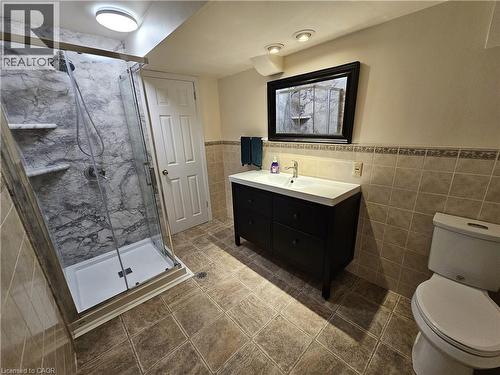Basement 3pc bath with walk-in shower - 120 Lynndale Road, Simcoe, ON 